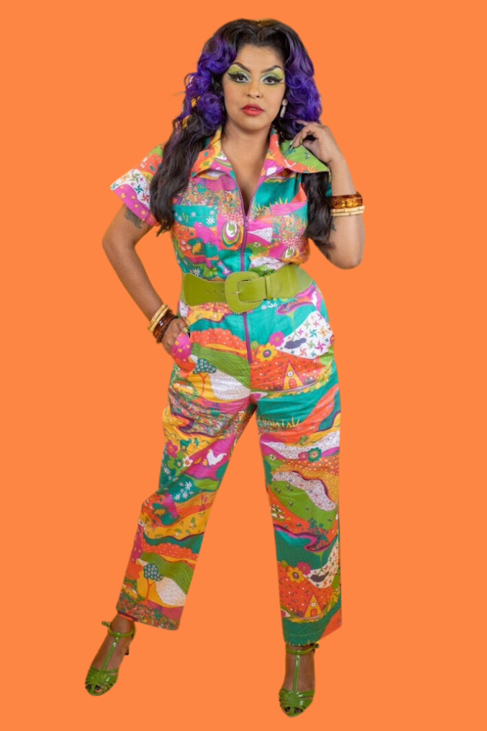Luscious Landscape Jumpsuit - Radiant Emerald