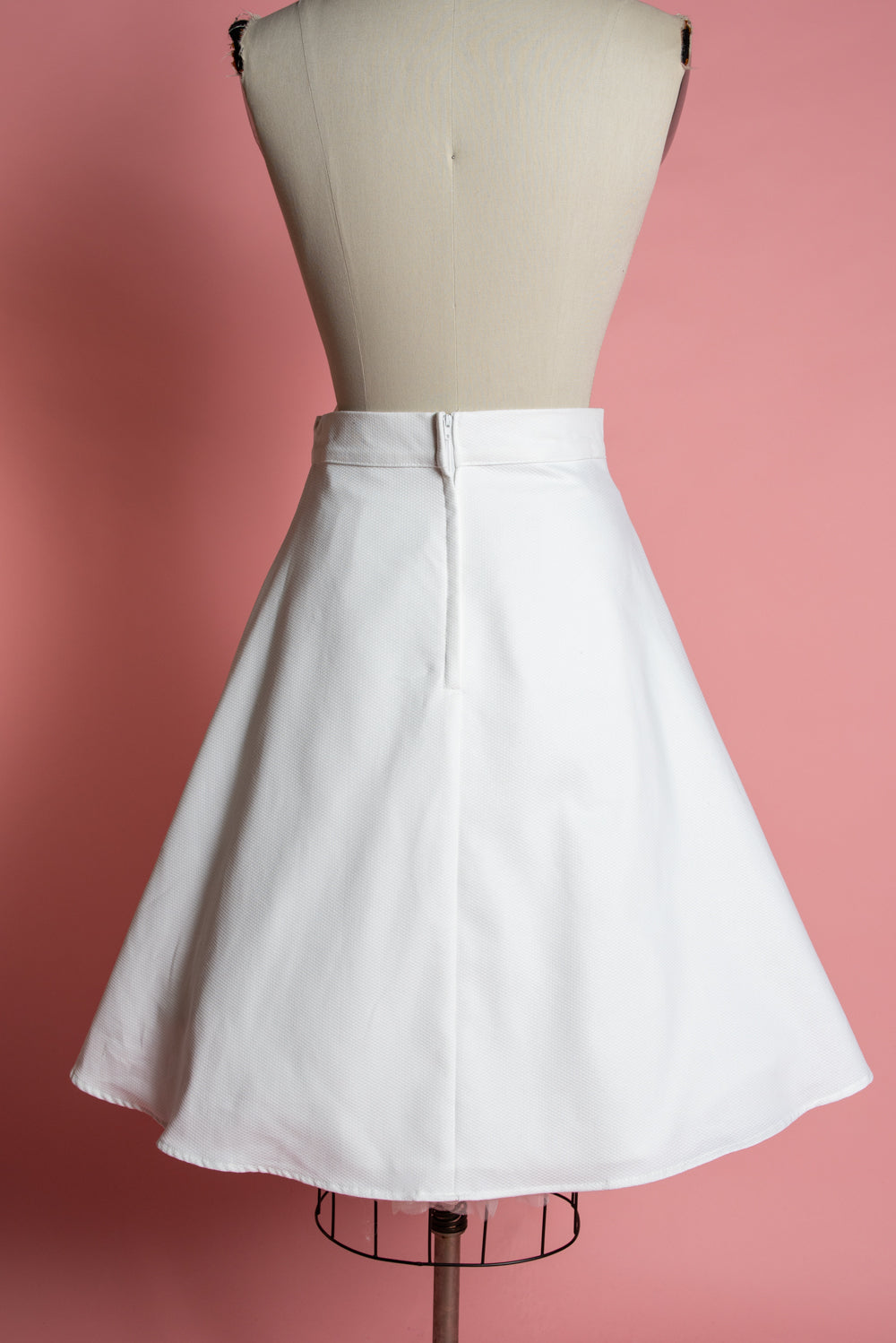 A-line Skirt - White Pique