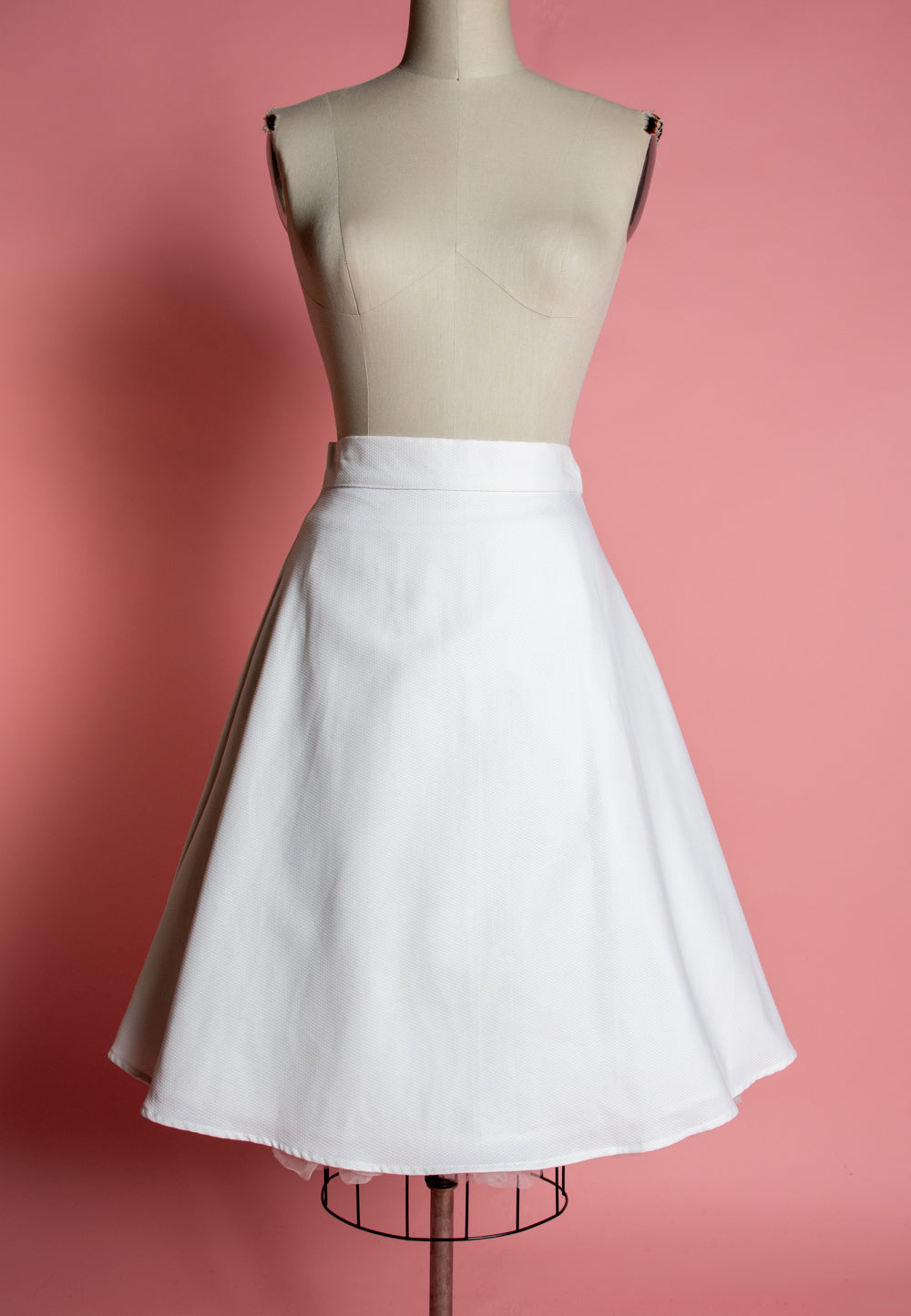 A-line Skirt - White Pique