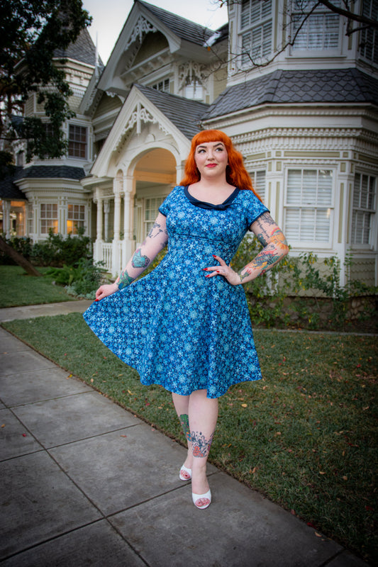 Beverly Dress-  Snowflakes *sale
