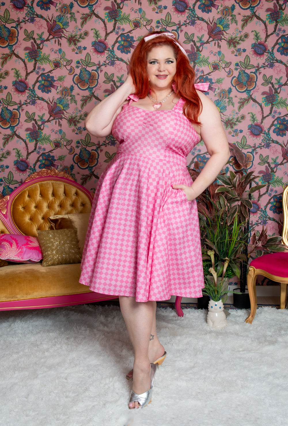 Sarah Swing Dress - Pink 2Tone