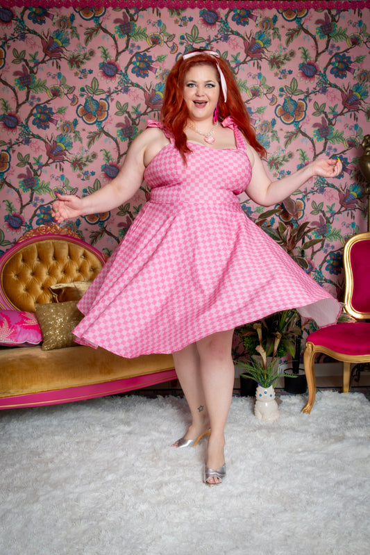 Sarah Swing Dress - Pink 2Tone