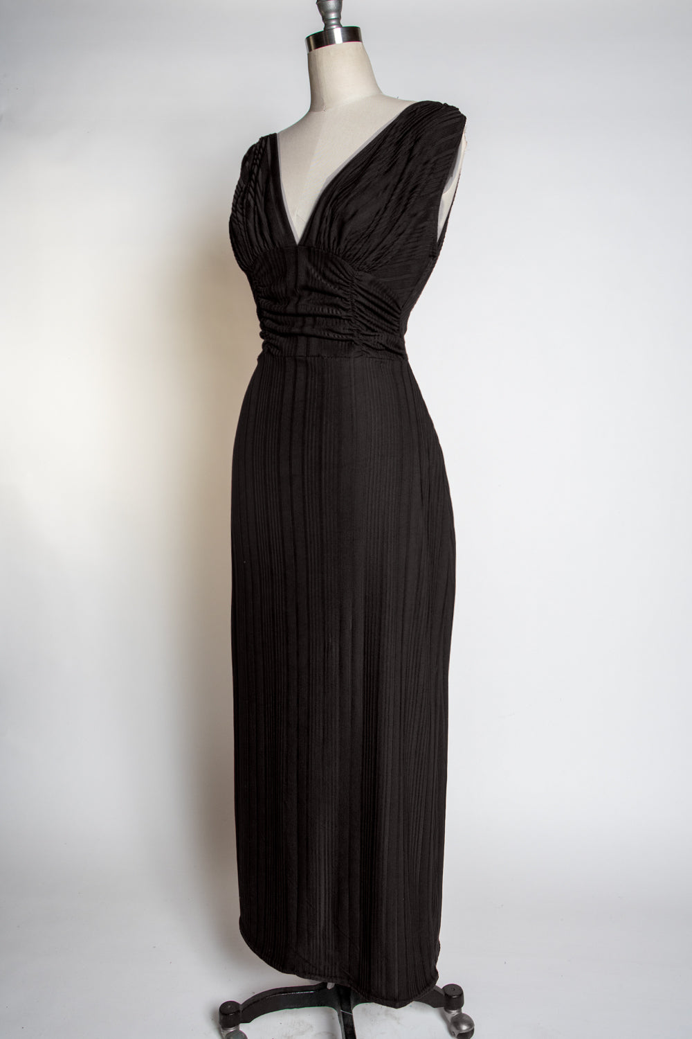 Formal Athena Gown Dress - Black Rib Knit *sale