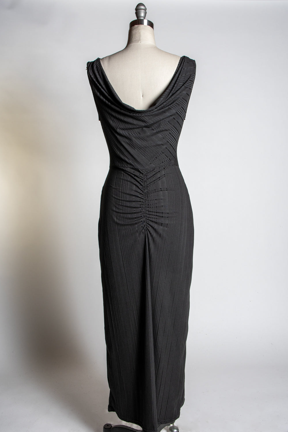 Formal Athena Gown Dress - Black Rib Knit *sale