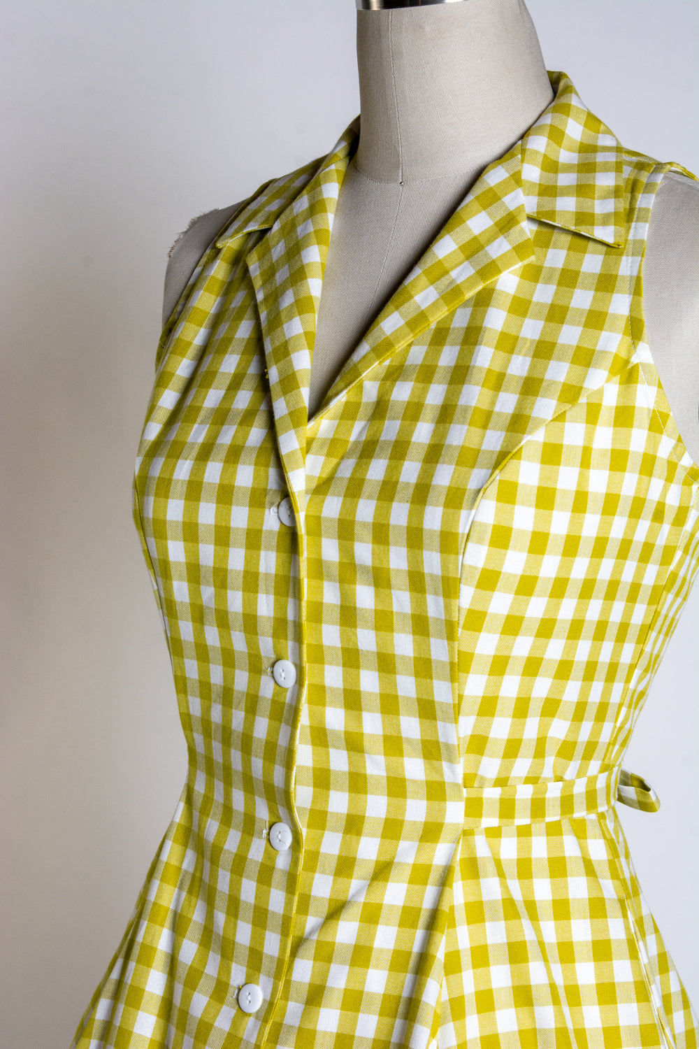 Betty Lou Dress - Chartreuse Gingham