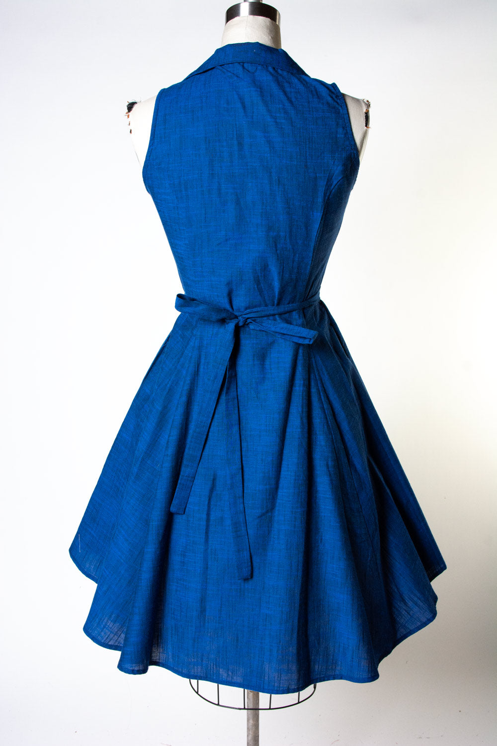 Betty Lou Dress - Linen Look, Blue