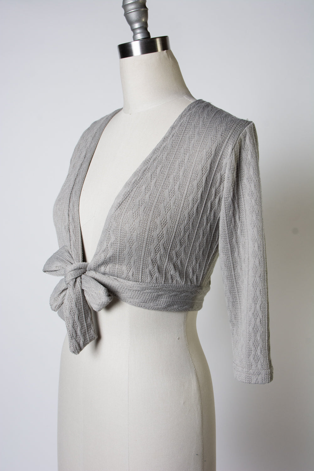 Sweet Sweater- Cable Knit, Silver