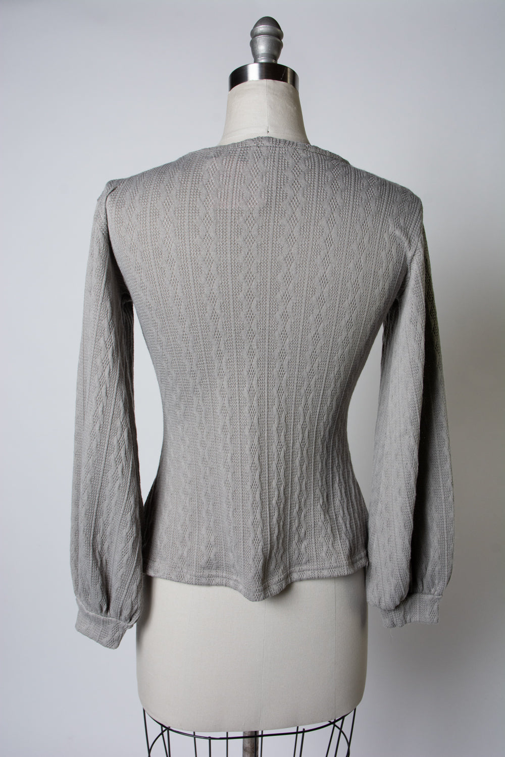 Grace Top - Cable Knit, Silver