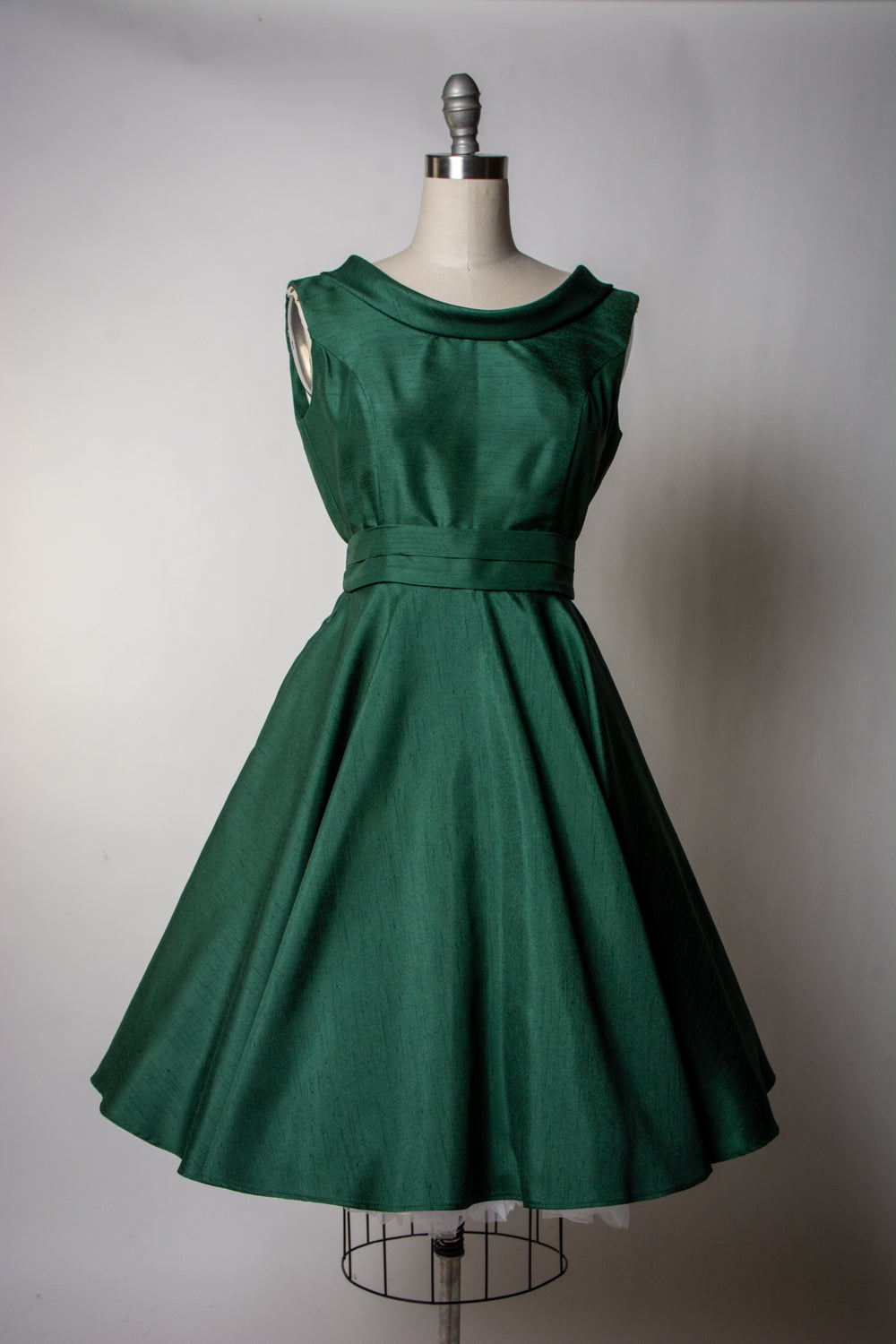 Suzette Dress - Shantung, Green