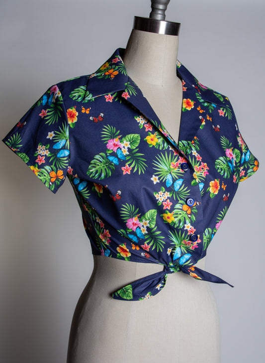 Ellie Tie Top Blouse - I Need a Vacation *sale