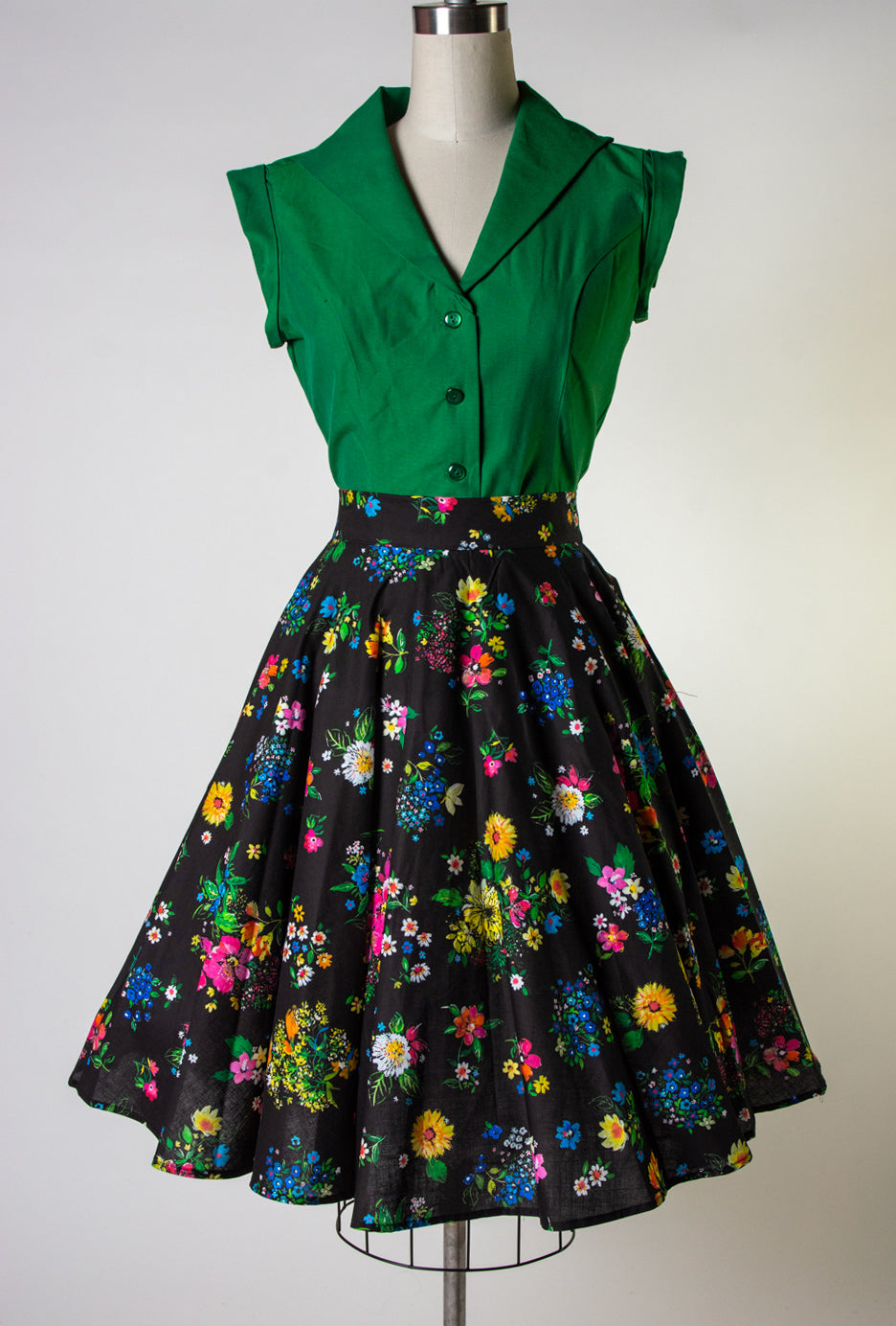 Haute Circle Skirt - Jardin