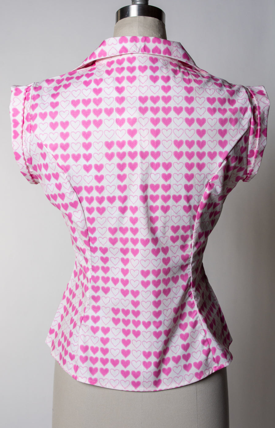 Erika Blouse - Pink Hearts