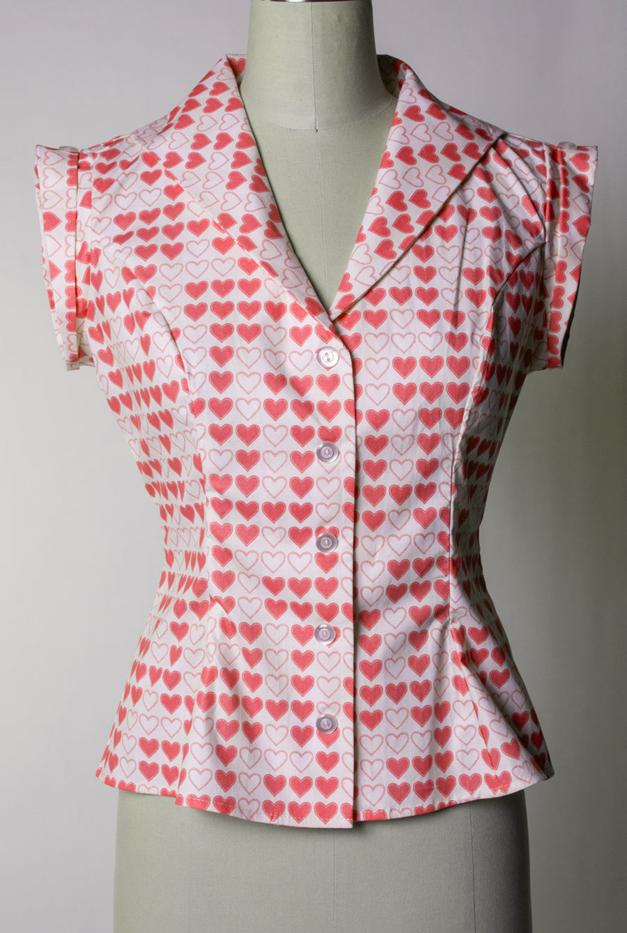 Erika Blouse - Red Hearts *sale