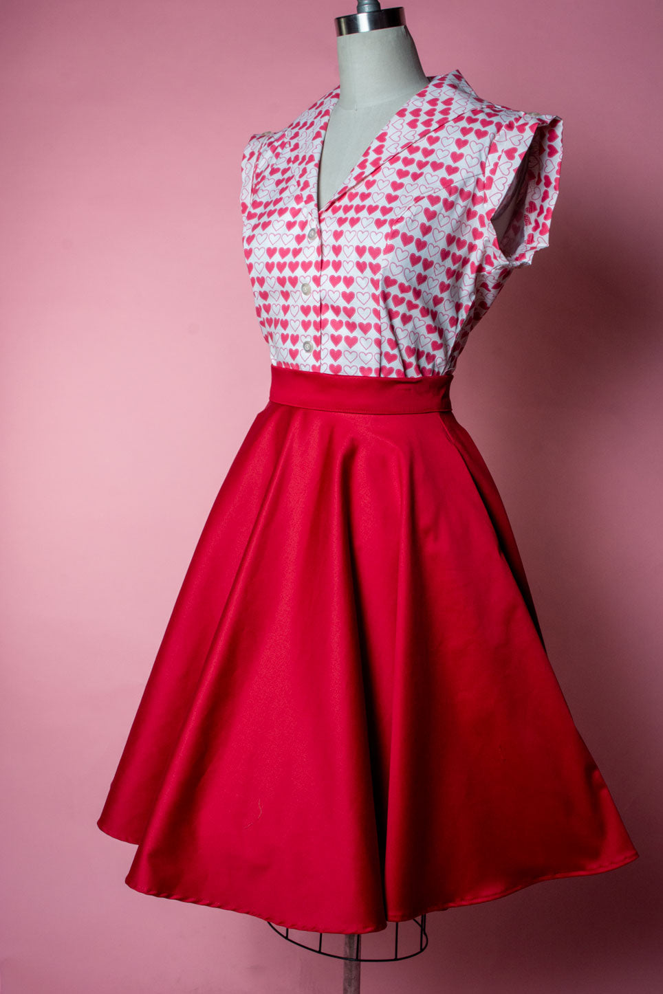 Erika Blouse - Red Hearts *sale