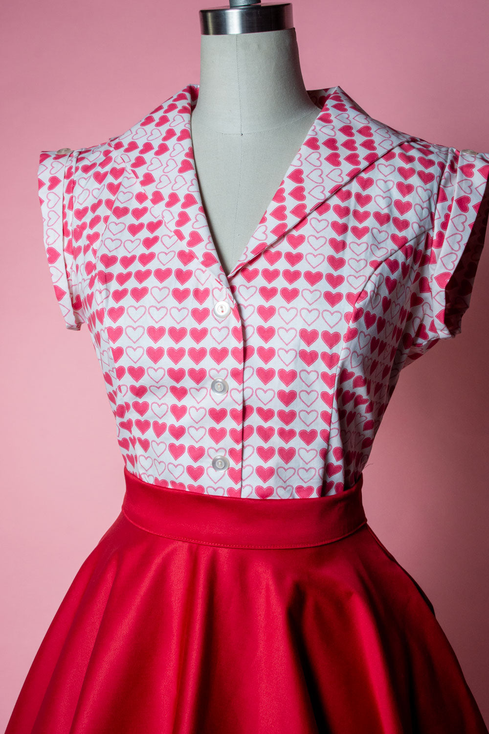 Erika Blouse - Red Hearts *sale