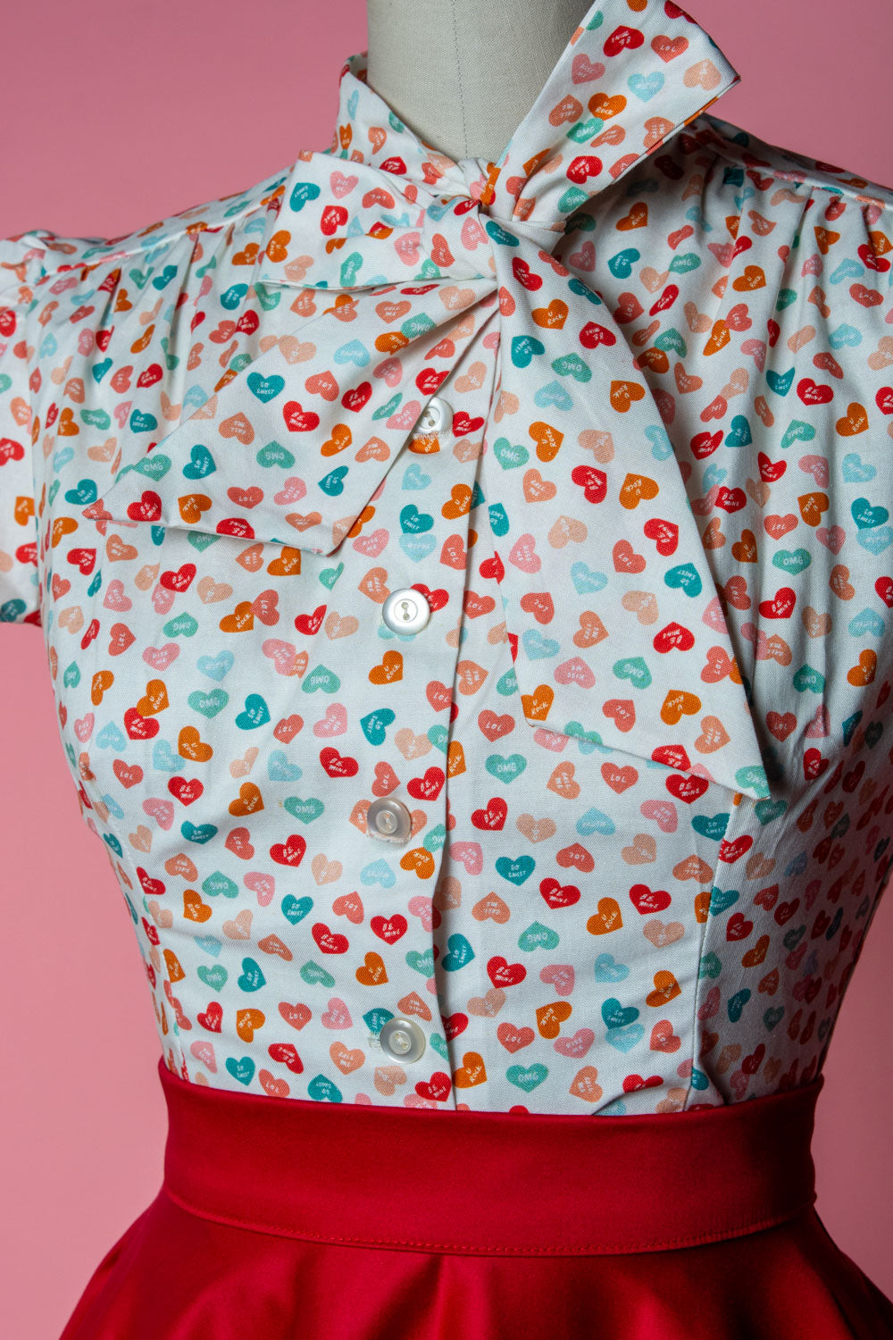 Estelle Blouse - Conversation Hearts