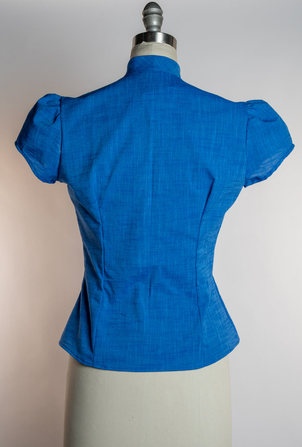 Estelle Blouse - Linen Look, Royal Blue
