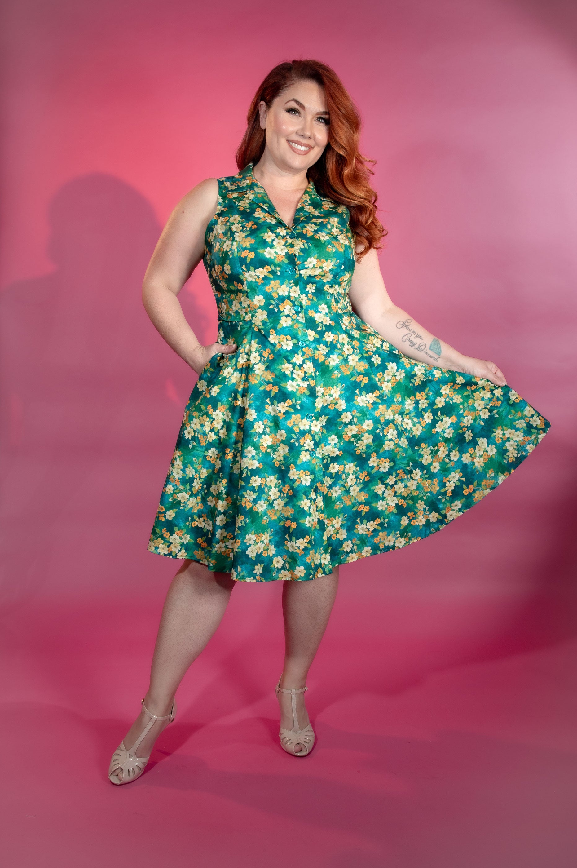 francescas green floral dress Elysium Floral Ruffled Silk gown