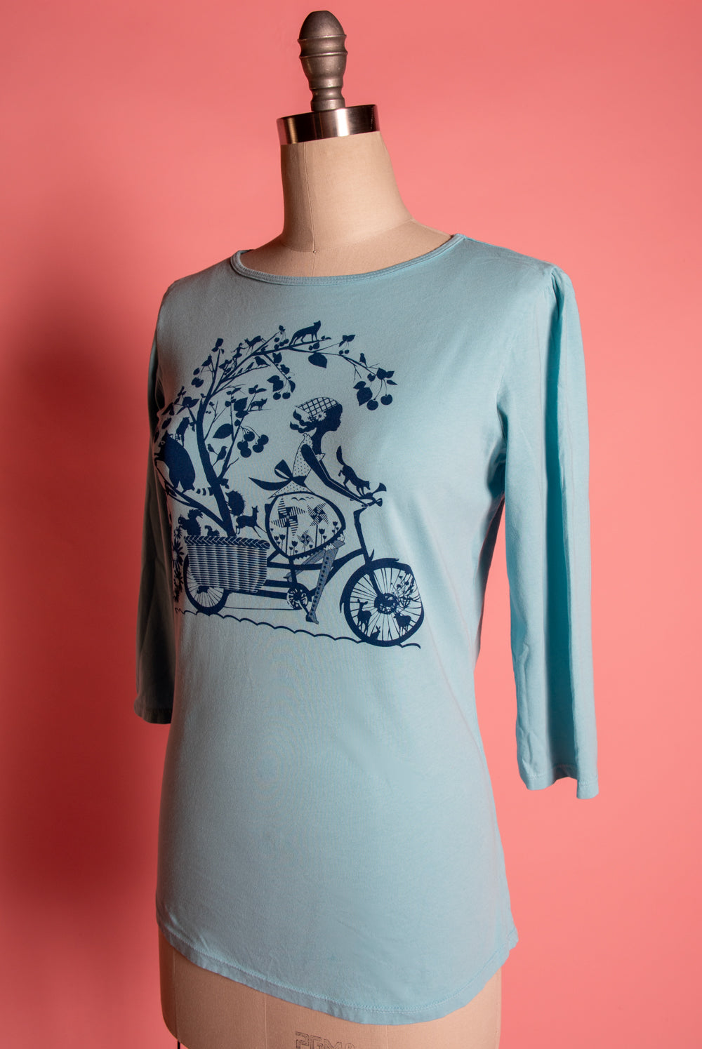 3/4 sleeve Tee - "Bike Ride"