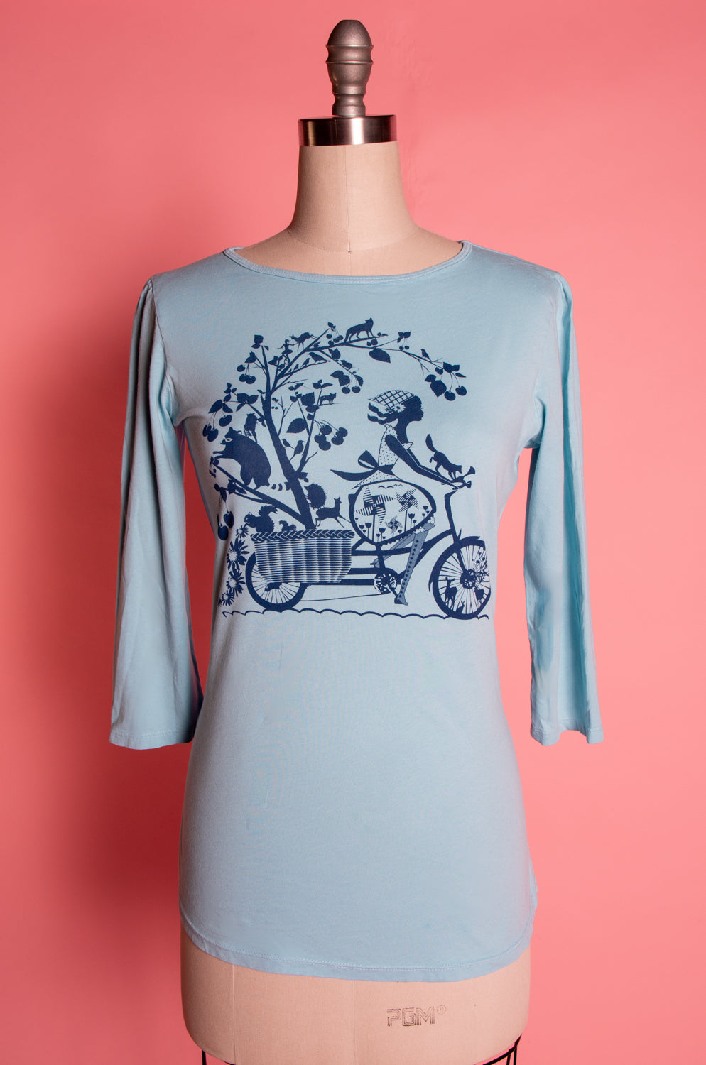 3/4 sleeve Tee - "Bike Ride"