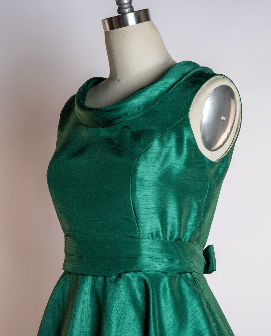 Suzette Dress - Shantung, Green