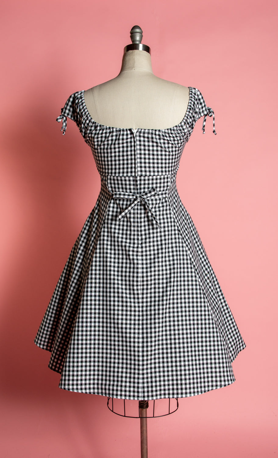 Hilda Dress - Black Gingham
