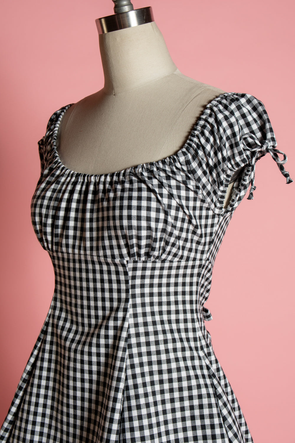 Hilda Dress - Black Gingham