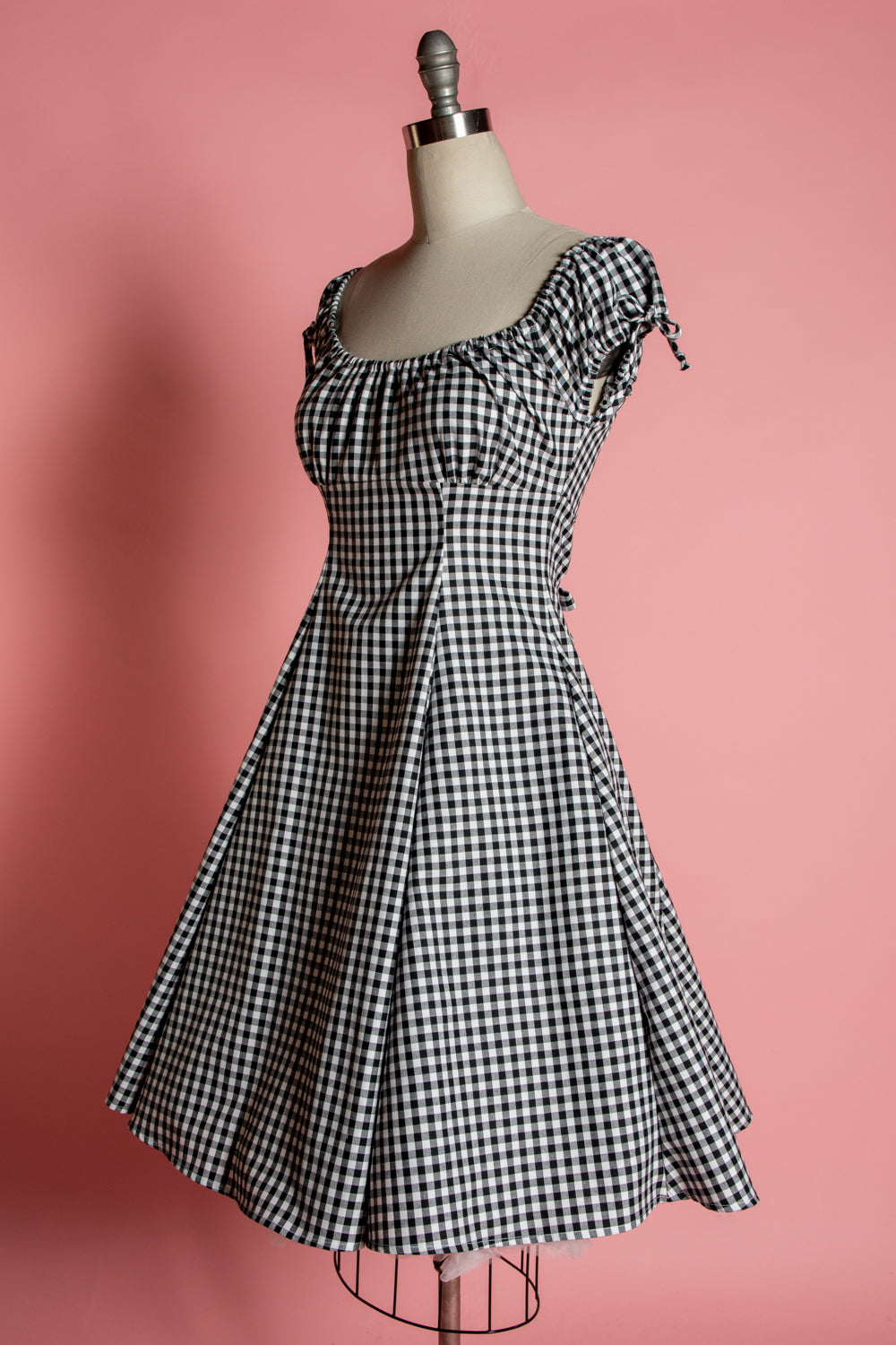Hilda Dress - Black Gingham
