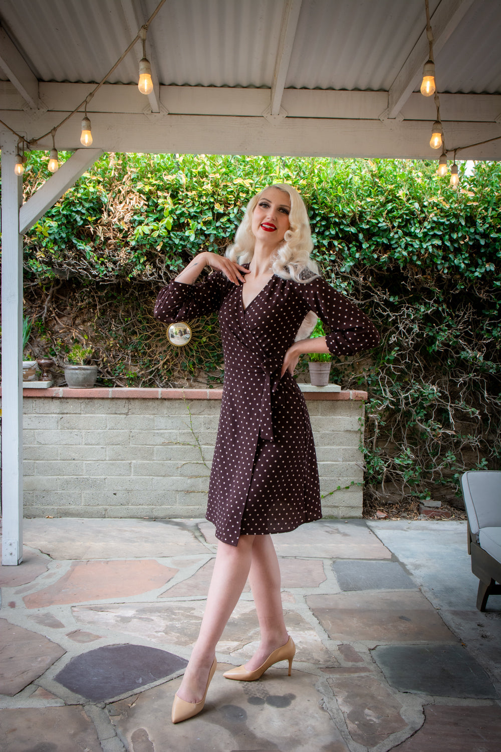 Rita Dress- Chocolate Dot *sale