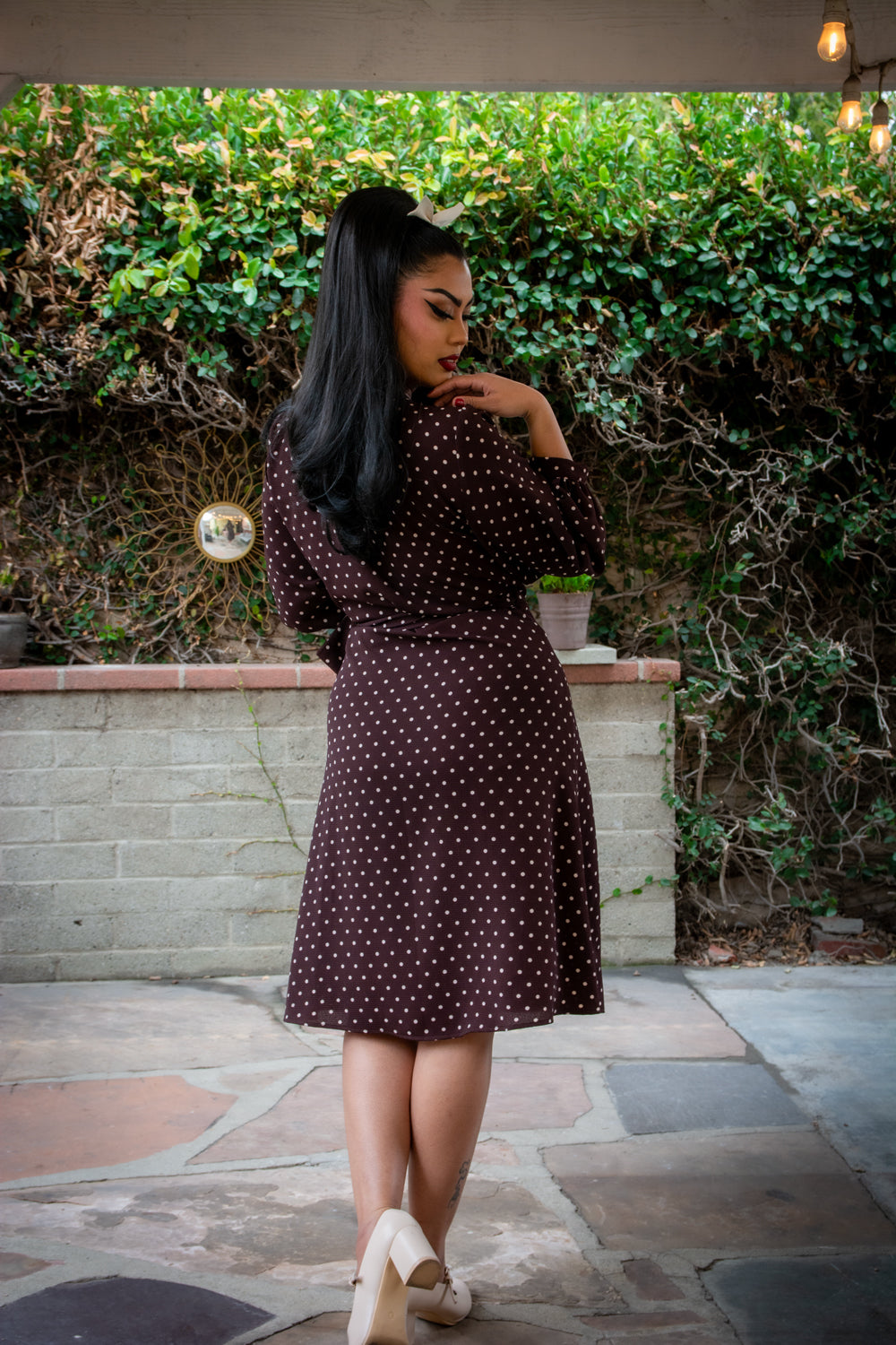 Rita Dress- Chocolate Dot *sale