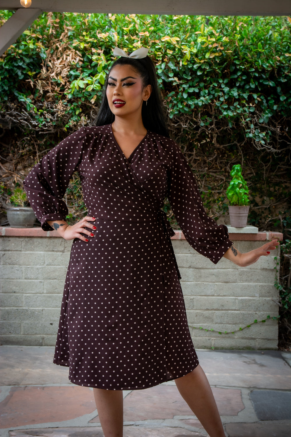 Rita Dress- Chocolate Dot *sale