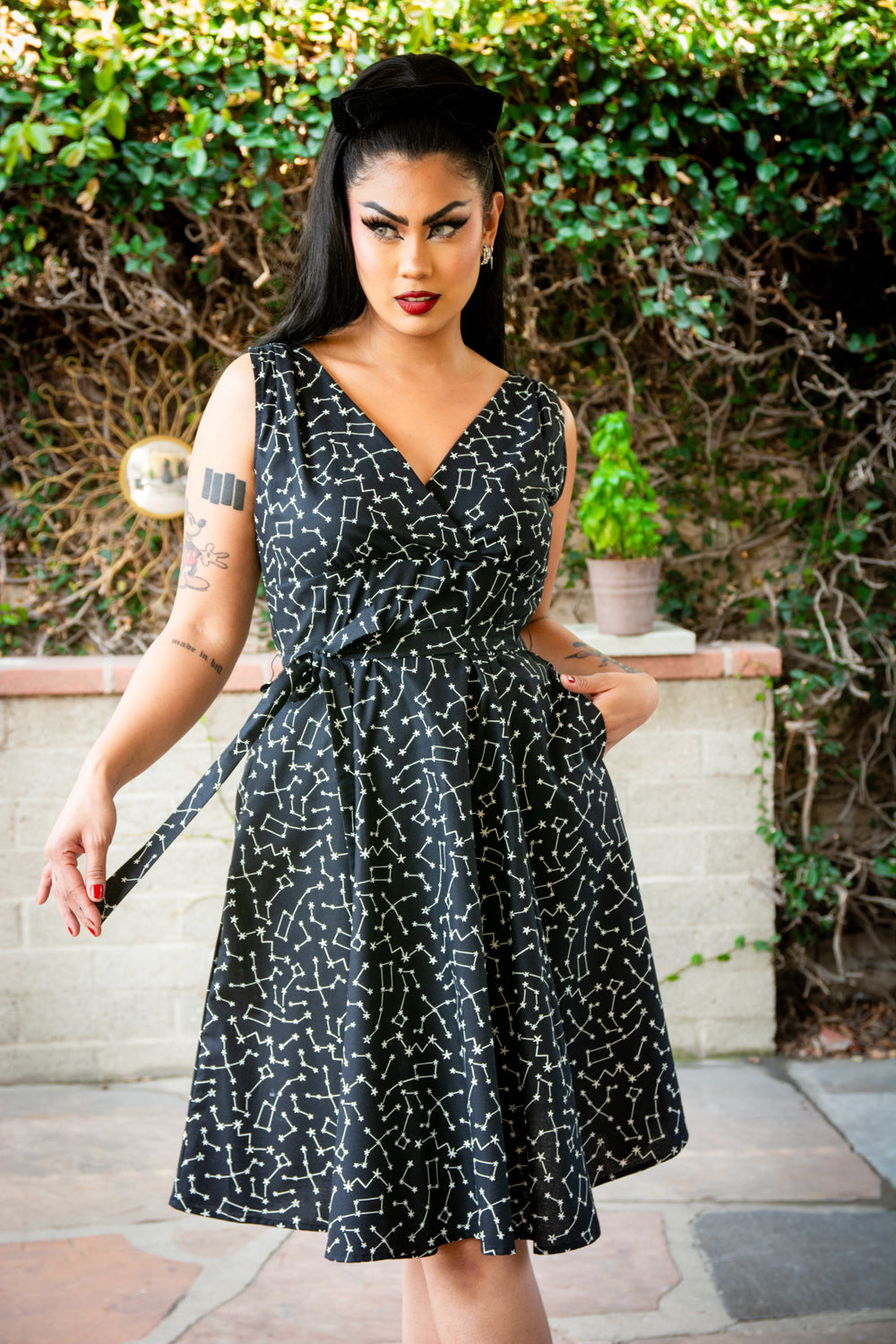 Marie Dress - Black Constellations *sale