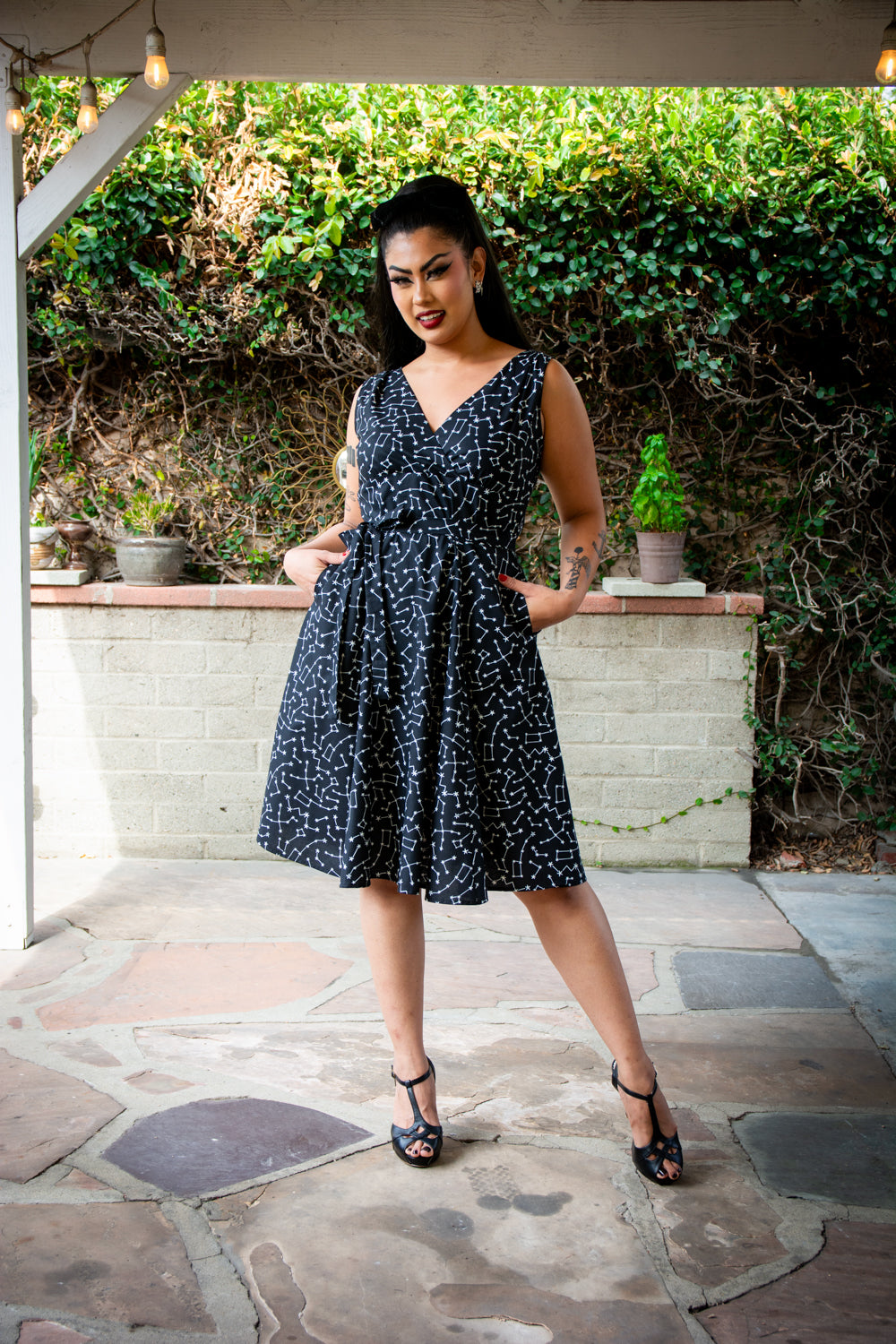 Marie Dress - Black Constellations *sale
