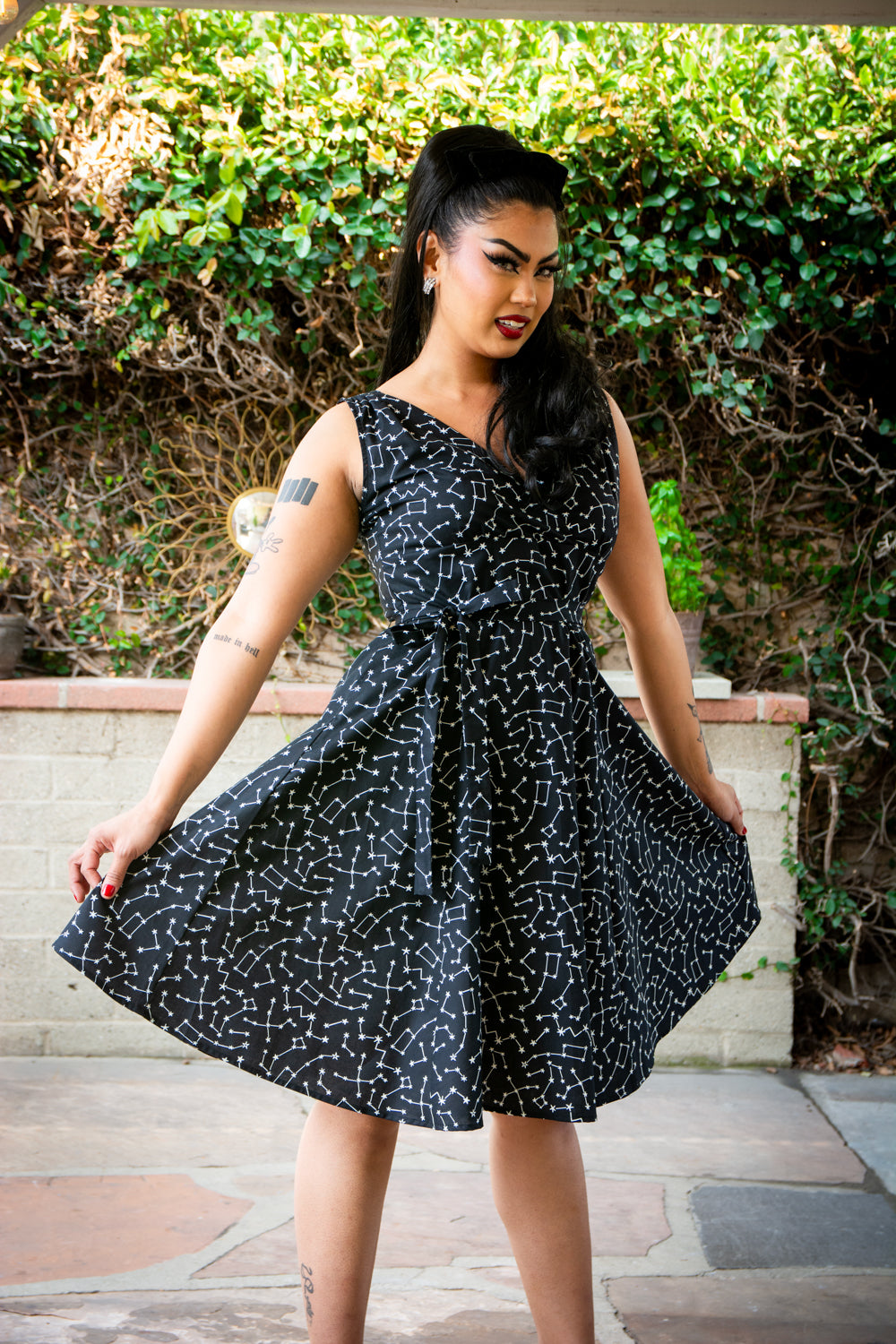 Marie Dress - Black Constellations *sale
