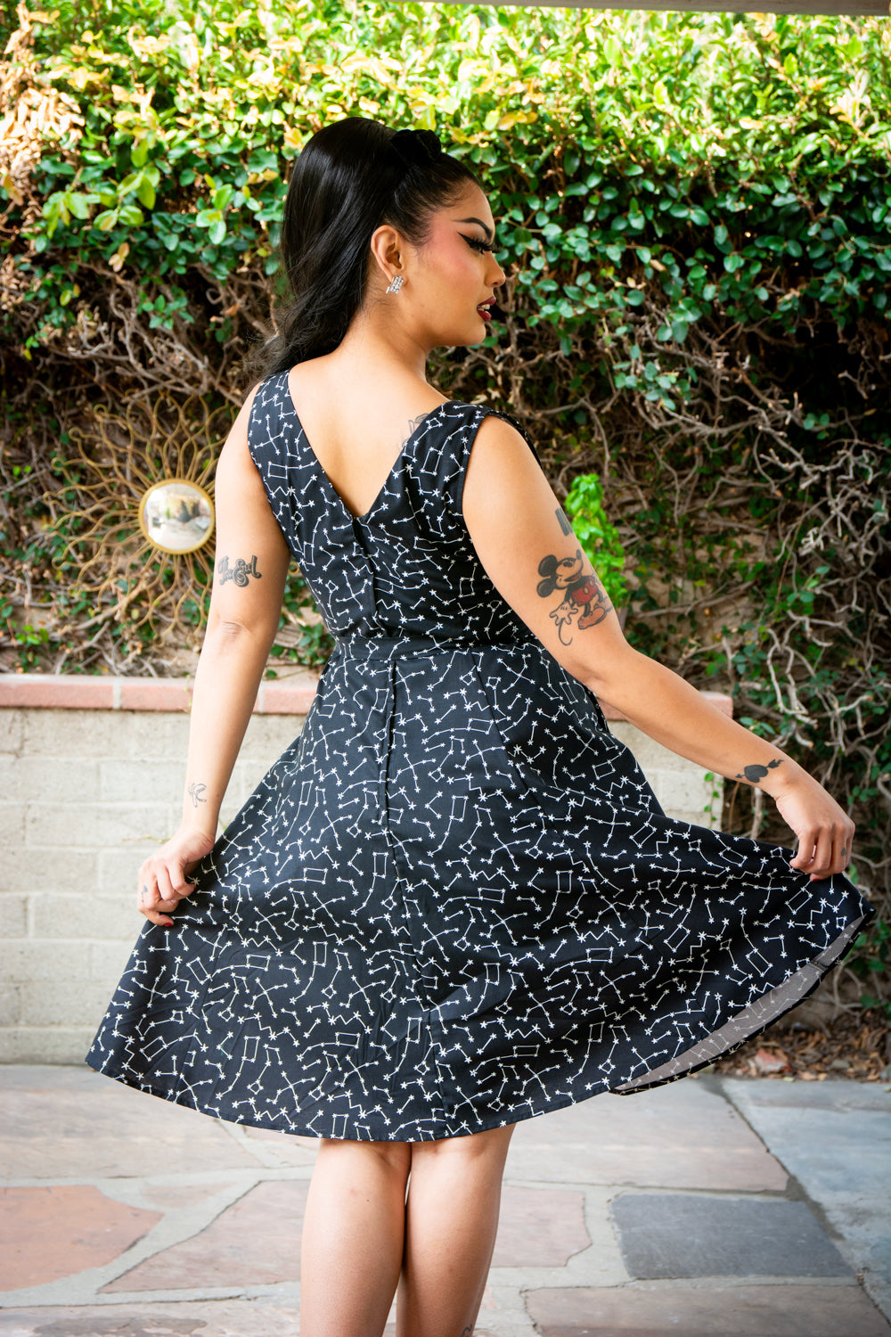 Marie Dress - Black Constellations *sale