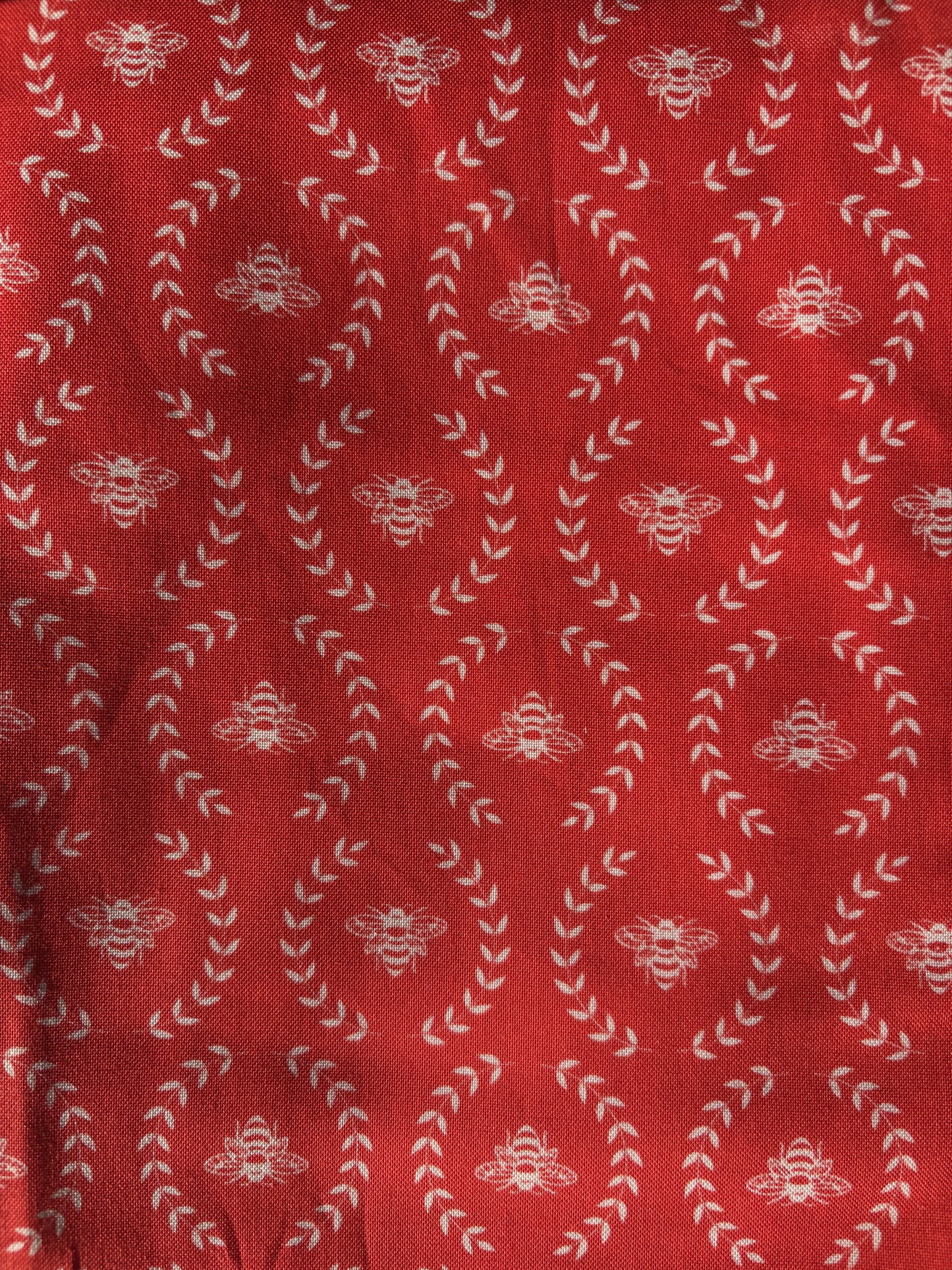 Laurel & Bees, Cherry Red Fabric *sale