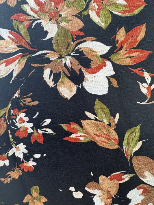 Autumn Blossom, Black Fabric *sale