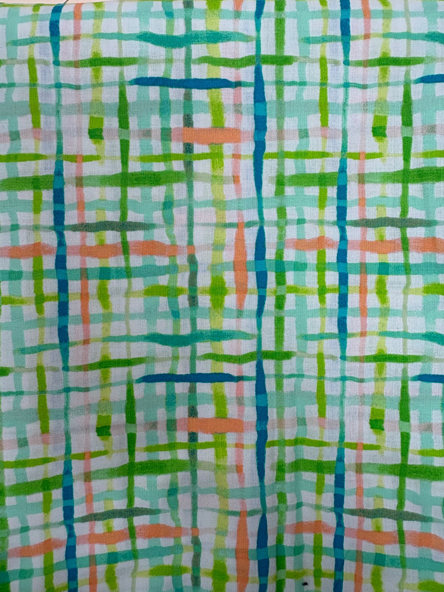 Squiggly Plaid Fabric *sale