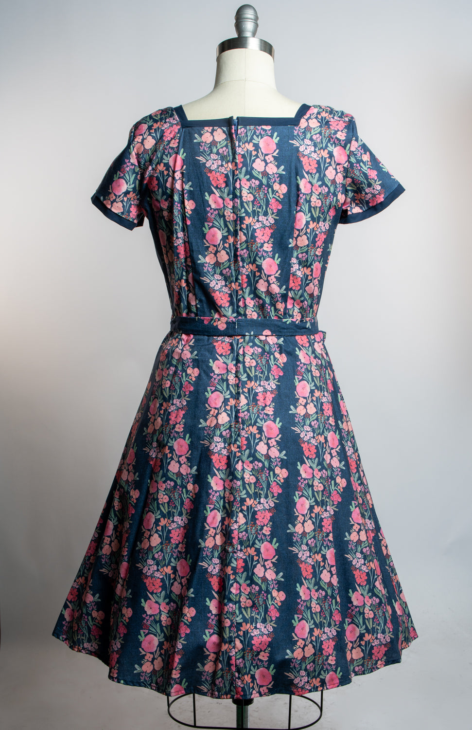 Ilene Dress - Navy Wallpaper (sample)*sale