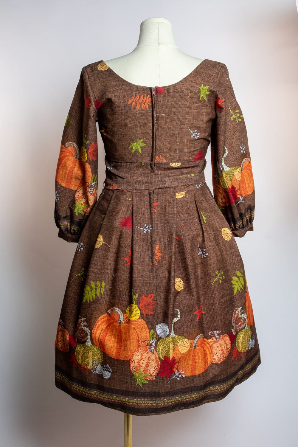 Jenni Dress - Pumpkin Border *sale