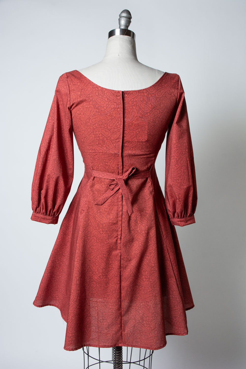 Jenni Dress- Tonal Paisley, Paprika