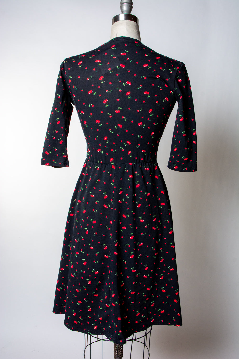 Joanie Knit Dress 3/4 Sleeve - Cherries
