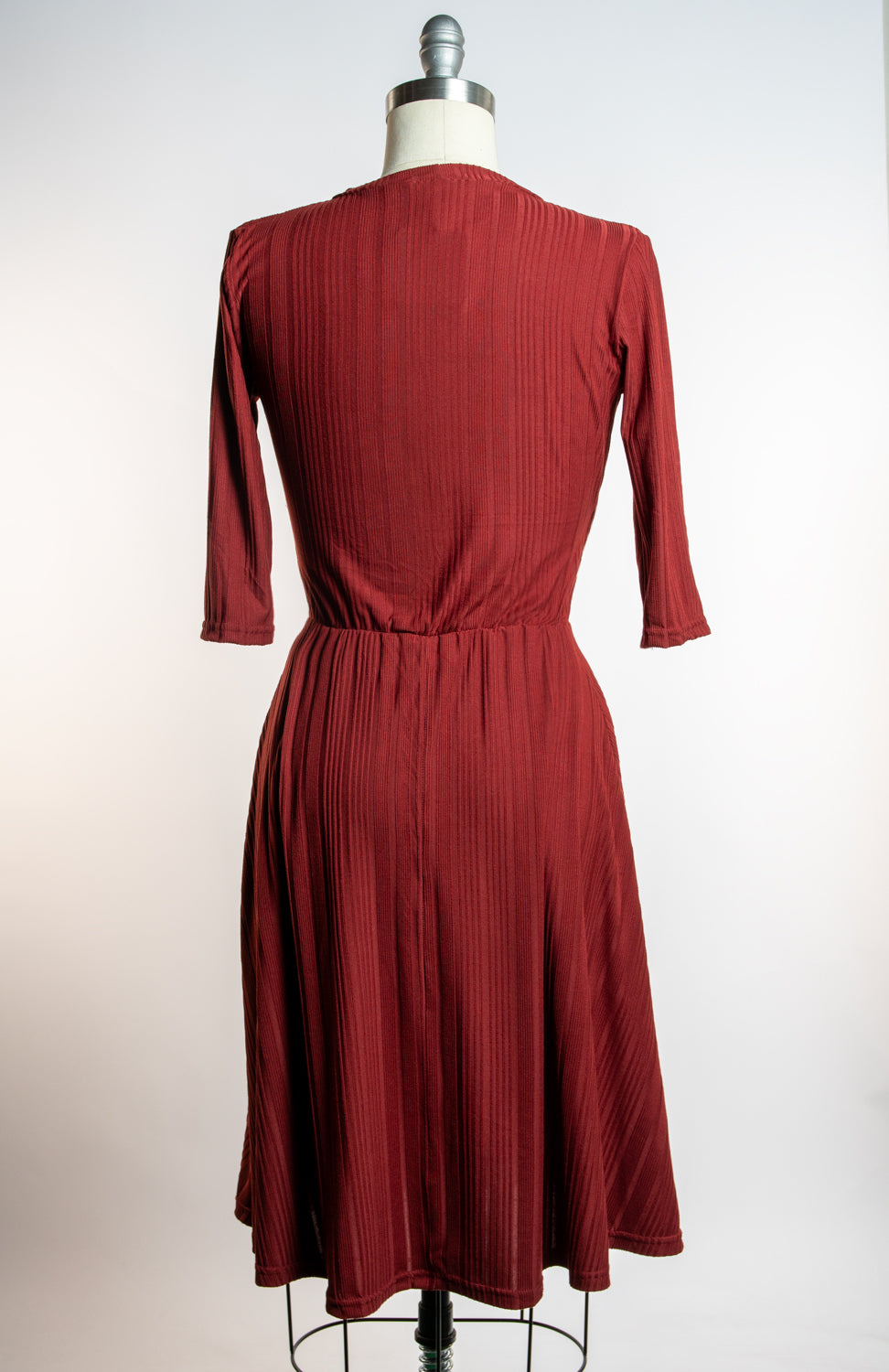 Joanie Knit Dress 3/4 Sleeve - Brick Rib Knit - Heart of Haute