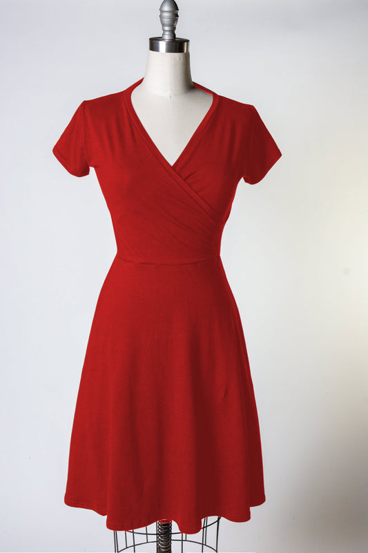 Joanie Knit Dress- Red