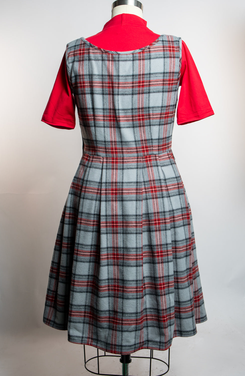 Judy Jumper - Grey Plaid Flannel (sample)*sale