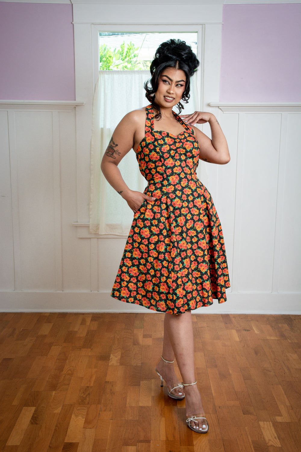Sweetie Dress - Orange Hibiscus *sale