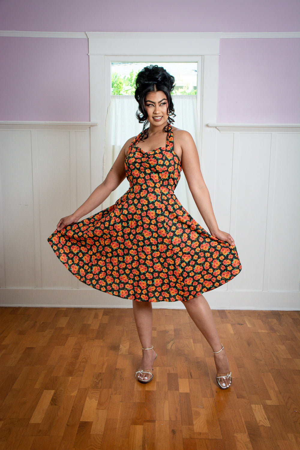 Sweetie Dress - Orange Hibiscus *sale