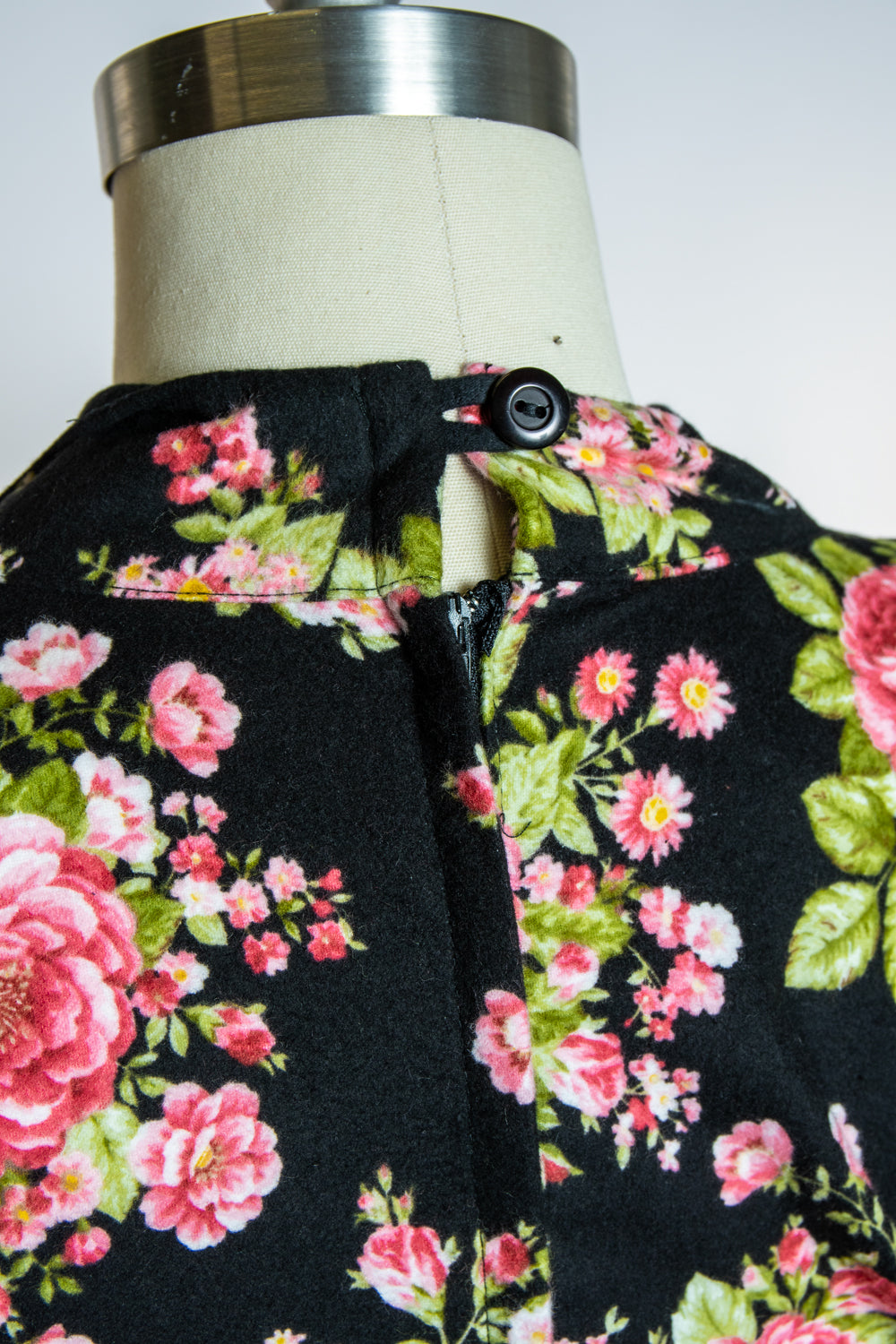 Kimmie Dress- Beautiful Roses on Flannel