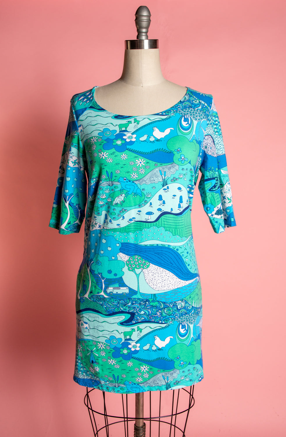Landscape Tunic in Cool Blues