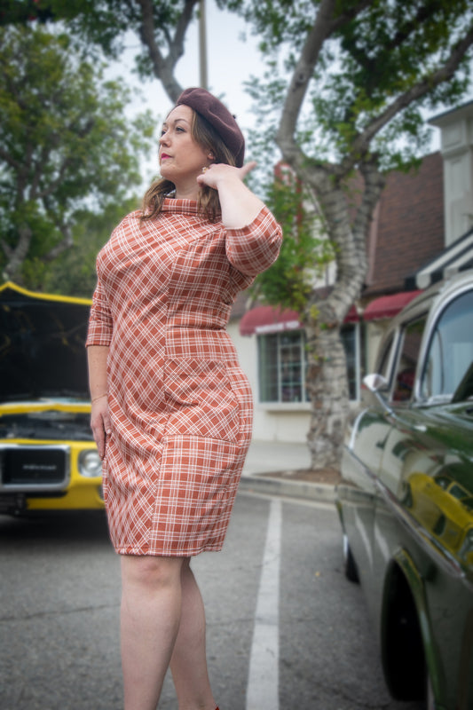 Dana Dress- Spice Plaid